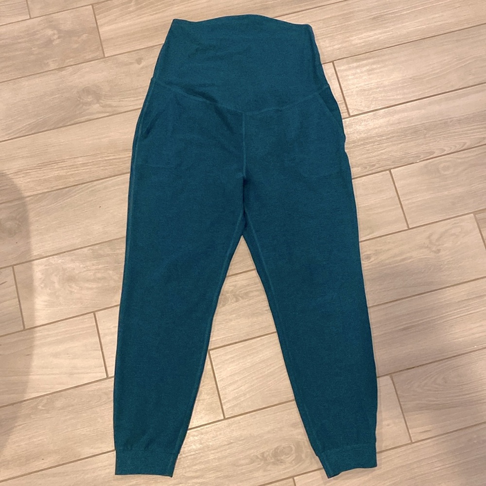 Beyond the Bump Teal High-Waist Jogger Pants